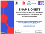 SNAP & ONETT, Datos e información de transporte compatible con los puntos de acceso nacionales